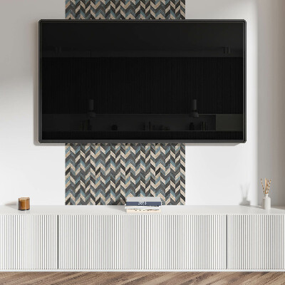 Pvc falpanel Cikcakk minta fával