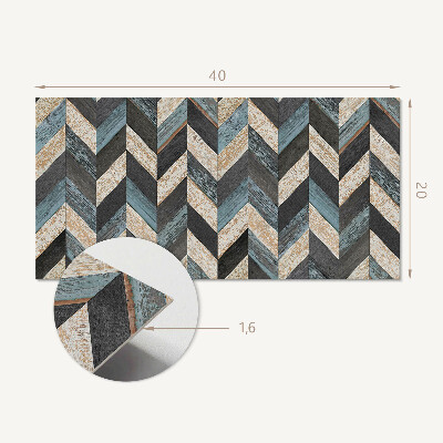 Pvc falpanel Cikcakk minta fával
