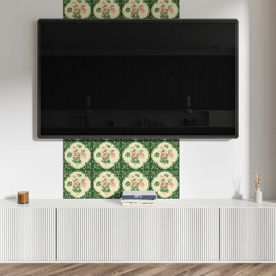 Pvc falpanel Virágmintás levelekkel