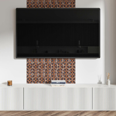 Pvc falpanel Barna és fehér geometria