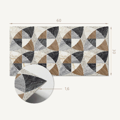 Pvc falpanel Geometrikus csempe minta