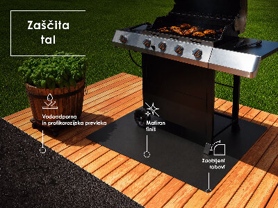 Téglalap alakú grill padlóvédő 100x80 cm