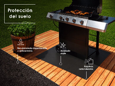 Téglalap alakú grill padlóvédő 100x80 cm