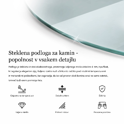 Kandalló alátét kerek átlátszó