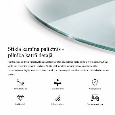 Kandalló alátét kerek átlátszó
