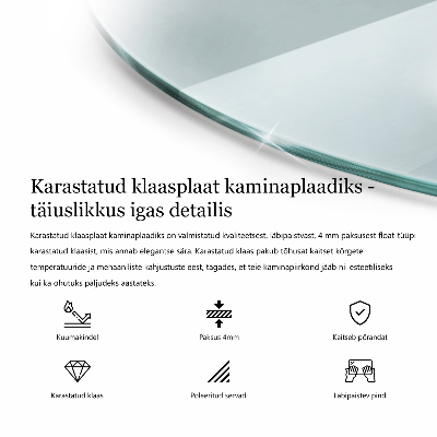 Kandalló alátét kerek átlátszó