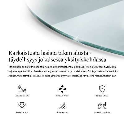 Kandalló alátét kerek átlátszó