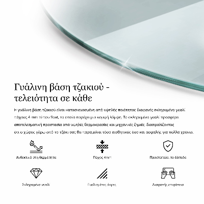 Kandalló alátét kerek átlátszó