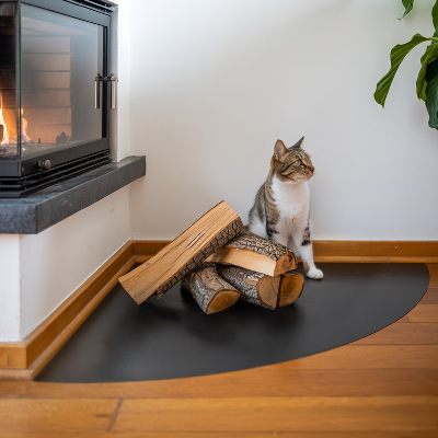 Kandalló alátét Negyedkör alakú fekete lemez