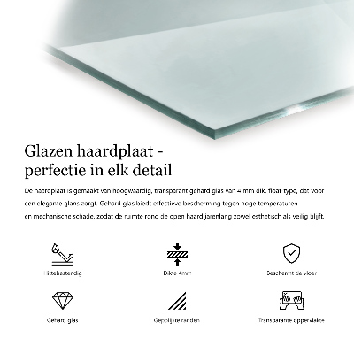 Hatszögletű kandalló alátét átlátszó