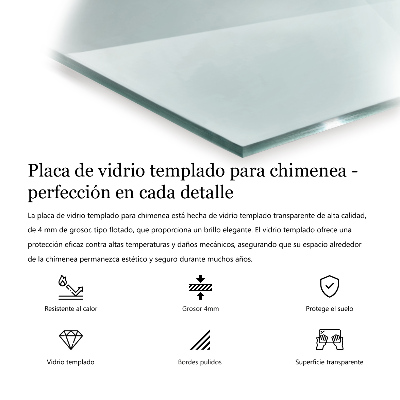 Hatszögletű kandalló alátét átlátszó