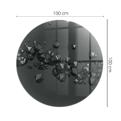 Kör alakú kandalló alátét Absztrakt felhő szilárd anyagokban képződik