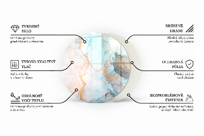 Kör alakú kandalló alátét Fából készült minta geometriai elrendezésben
