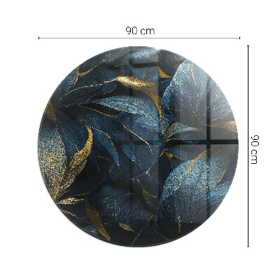 Kör alakú kandalló alátét Stílusos levelek a szerkezetben