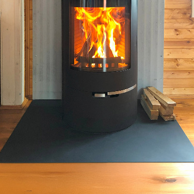 Kandalló alátét Téglalap alakú fekete lemez