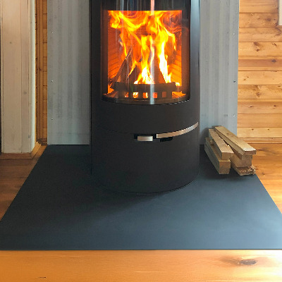 Kandalló alátét Téglalap alakú fekete lemez