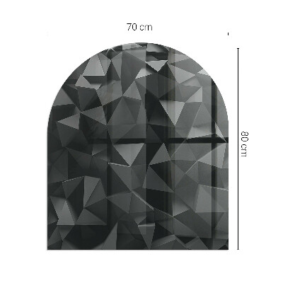 Üveg kandalló alátét Háromdimenziós geometria