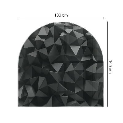 Üveg kandalló alátét Háromdimenziós geometria