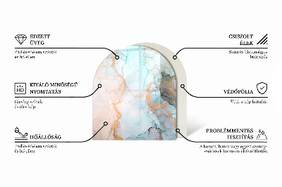 Üveg kandalló alátét Absztrakt geometrikus minta