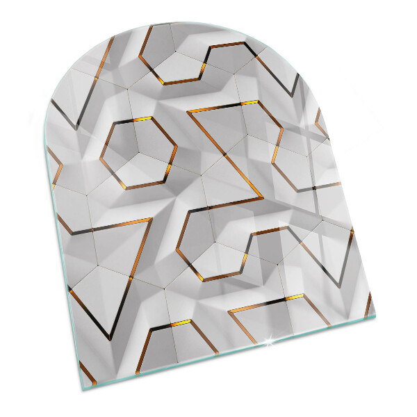 Kandalló üveg alátét Geometrikus 3D minta