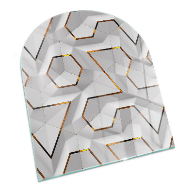 Kandalló üveg alátét Geometrikus 3D minta