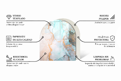 Kandalló üveg alátét Geometrikus 3D minta