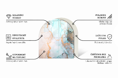 Kandalló üveg alátét Geometrikus 3D minta