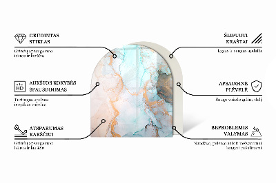 Kandalló üveg alátét Geometrikus 3D minta