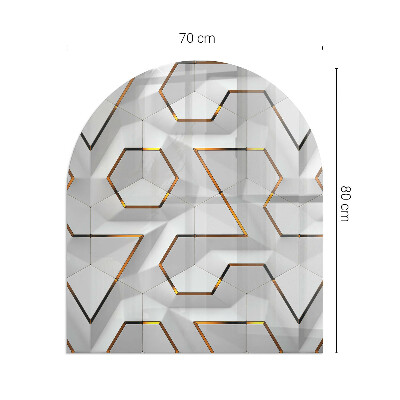 Kandalló üveg alátét Geometrikus 3D minta