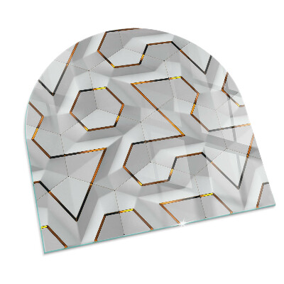 Kandalló üveg alátét Geometrikus 3D minta