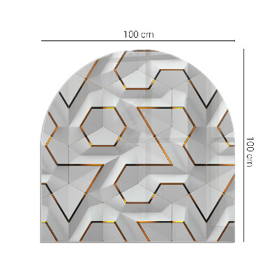 Kandalló üveg alátét Geometrikus 3D minta