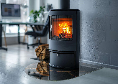 Üveg kandalló alátét Elegáns márvány erekkel
