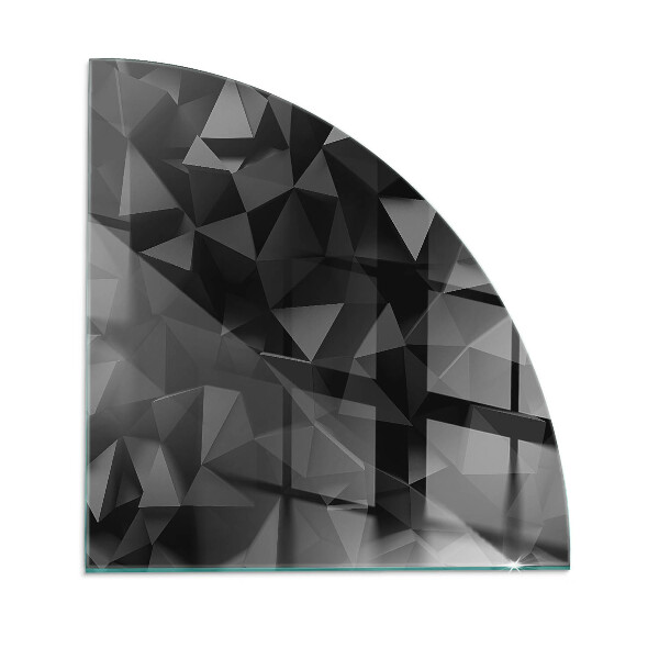 Negyedkör alakú kandalló alátét Geometria három dimenzióban