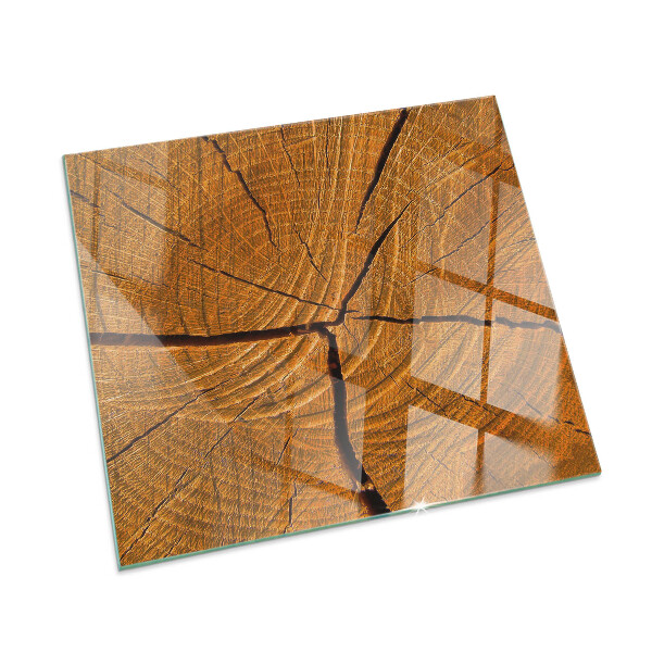 Kandalló alátét üveg Wood grain in cross-section