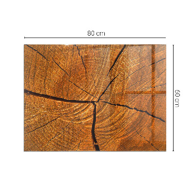 Kandalló alátét üveg Wood grain in cross-section