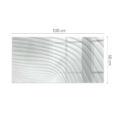 Kandalló alátét üveg Waves of delicate lines