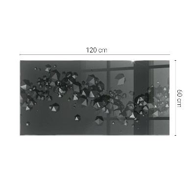 Téglalap alakú kandalló alátét Abstract cloud of solids