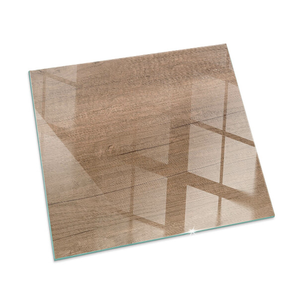 Kandalló alátét üveg Natural wood pattern