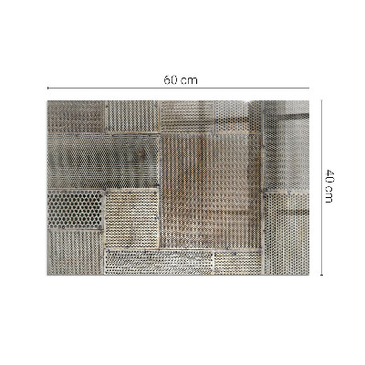 Téglalap alakú kandalló alátét Pattern of perforated sheet metal