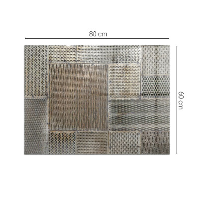 Téglalap alakú kandalló alátét Pattern of perforated sheet metal