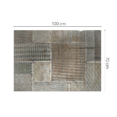 Téglalap alakú kandalló alátét Pattern of perforated sheet metal