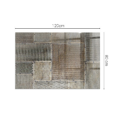 Téglalap alakú kandalló alátét Pattern of perforated sheet metal