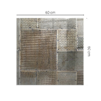 Téglalap alakú kandalló alátét Pattern of perforated sheet metal