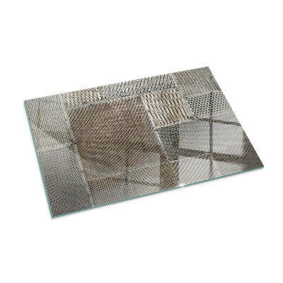 Téglalap alakú kandalló alátét Pattern of perforated sheet metal
