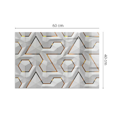 Kandalló alátét üveg Geometric 3D pattern