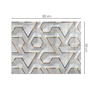 Kandalló alátét üveg Geometric 3D pattern