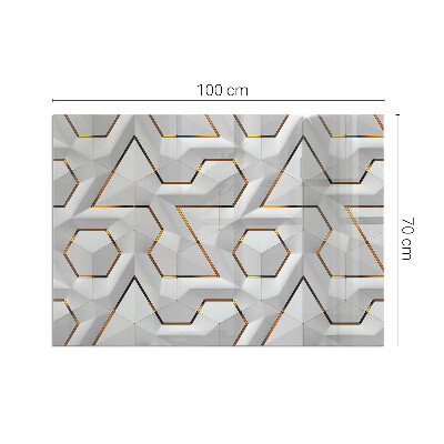 Kandalló alátét üveg Geometric 3D pattern