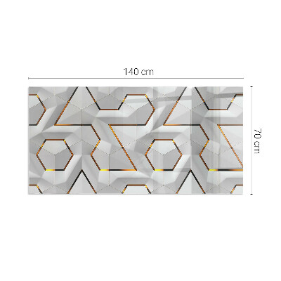 Kandalló alátét üveg Geometric 3D pattern