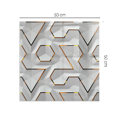 Kandalló alátét üveg Geometric 3D pattern