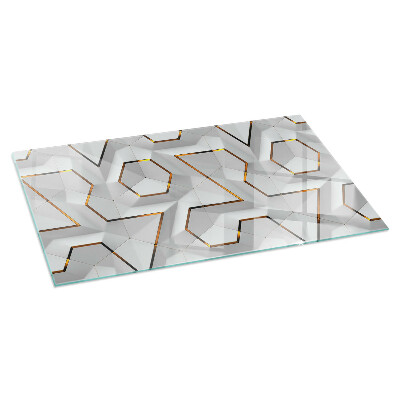 Kandalló alátét üveg Geometric 3D pattern